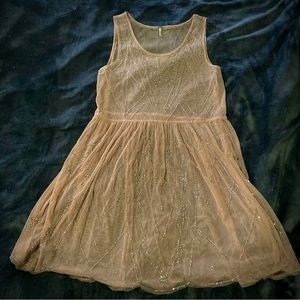 Free people sheer pink tunic dress